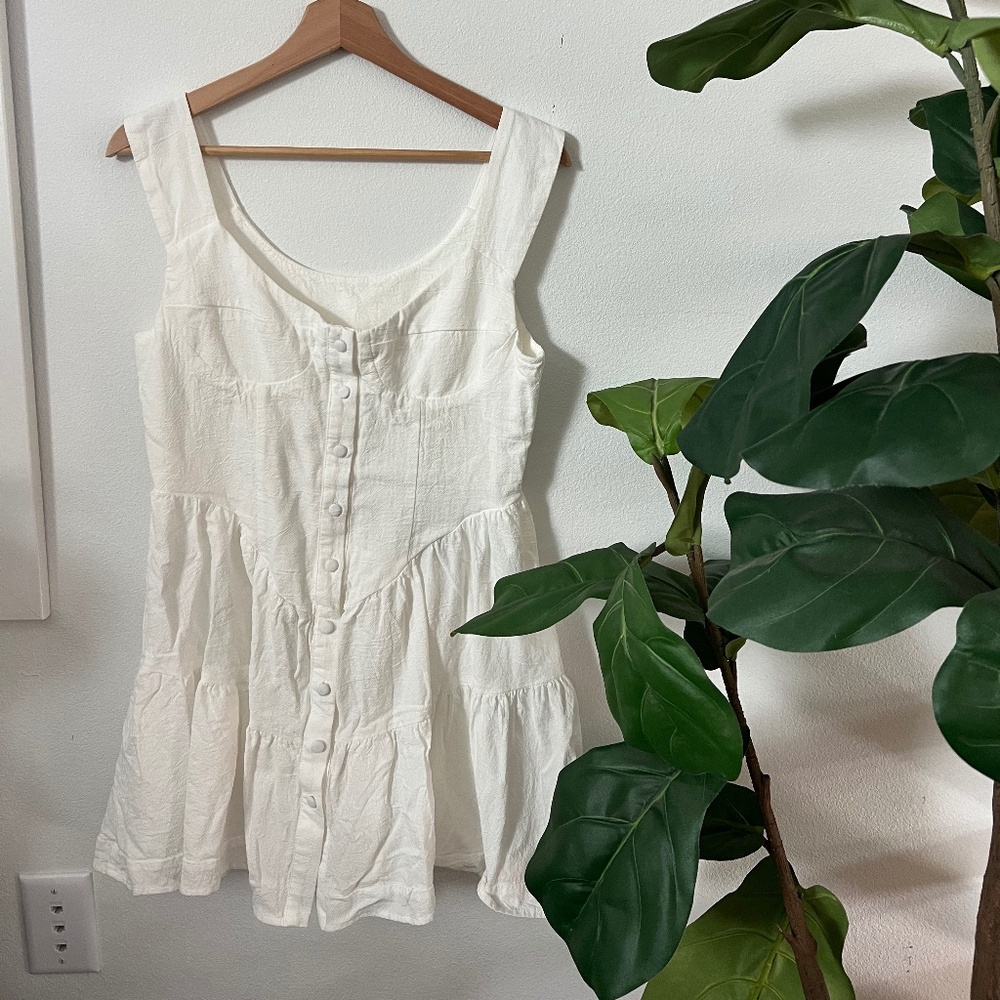 White mini dress